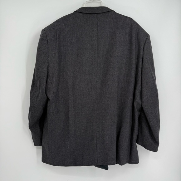 Pronto Uomo Suit Coat Blazer Gray Blue Size 56 R 100% Lambswool Two-button - Picture 8 of 9